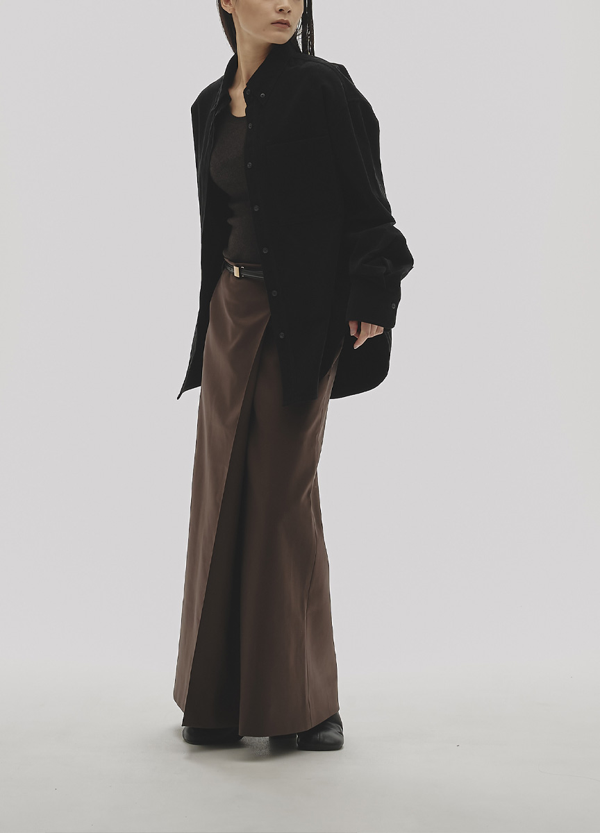 大口袋燈芯絨寬版襯衫